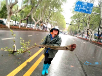 致敬！风雨中的他们让城市更美丽