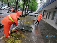 致敬！风雨中的他们让城市更美丽